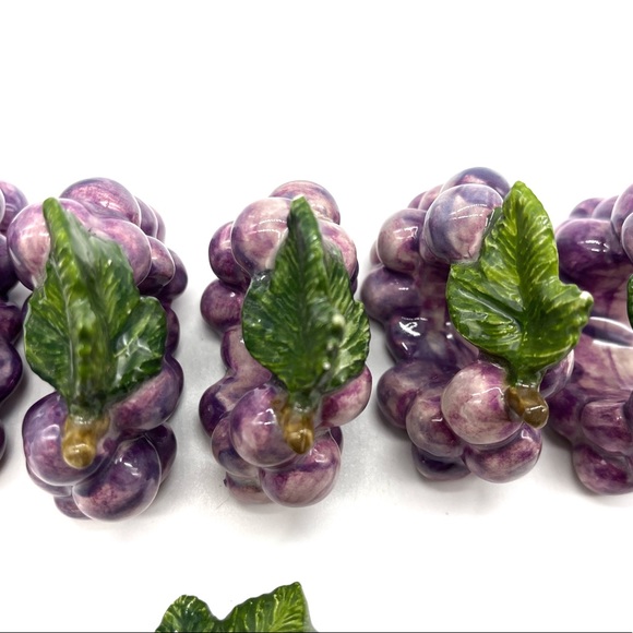 Vintage Ceramic Grapes Napkin Holder Fruit Wine - Picture 4 of 7